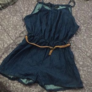 Denim romper